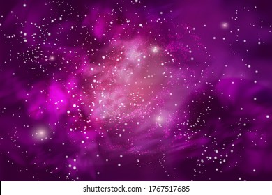 Vector illustration of the infinite universe and Milky Way. Abstract barred spiral,Space exploring,sparkling dust.Space dark concept.