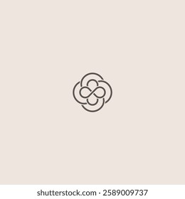 vector illustration of infinity flower