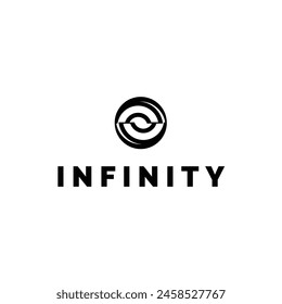 vector illustration of the infinity logo icon as a symbol of Eternal elegance minimalist and modern, a timeless infinity symbol