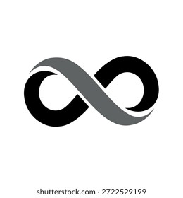 Vector illustration of the infinity symbol in 2 colors