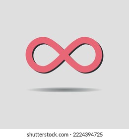 Vector illustration of the infinity symbol, exact sciences, mathematical symbols, education.