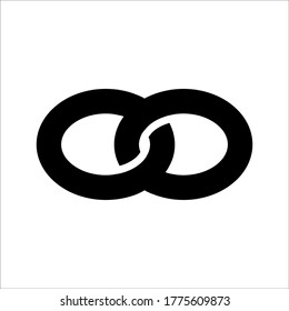 Vektorgrafik von Infinity-Symbolen auf weißem Hintergrund