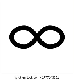 Ilustración vectorial de los símbolos Infinity sobre fondo blanco