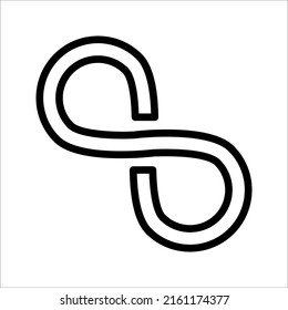 Vector illustration of Infinity symbols on white background