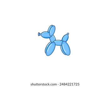Vector illustration of an inflatable ball folded in the shape of a dog