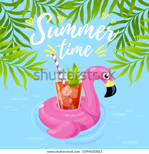 pool party flamingo clipart