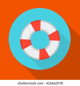 vector illustration of an inflatable life preserver