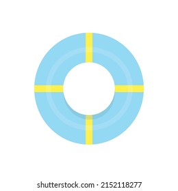 vector illustration of an inflatable swim ring