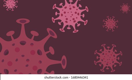 Vector illustration of influenza viruses infecting human bodies
