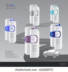Vector illustration info graphics set. Template for brochure, business, web design.