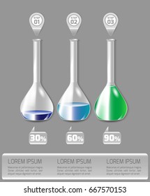 Vector illustration info graphics set. Template for brochure, education, business, medicine, web design.