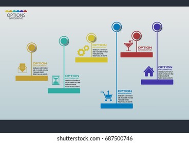 Vector illustration info graphics set. Template for brochure, education, business, web design.