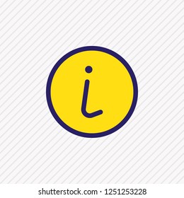 Vector illustration of info icon colored line. Beautiful connect element also can be used as information icon element.