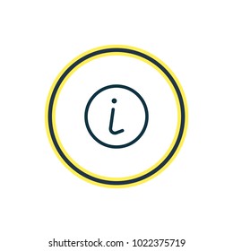 Vector illustration of info icon line. Beautiful contact element also can be used as information icon element.