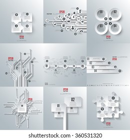 Vector illustration. Infograaphics set. Diagram or chart template with steps. Business information and data visualization process. Graph.