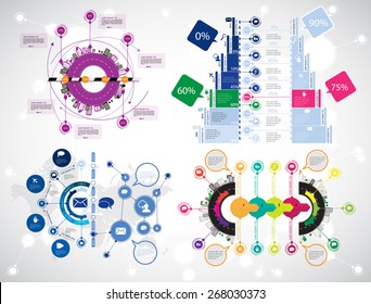 Vector of illustration infographic