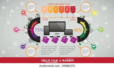 Vector of illustration infographic