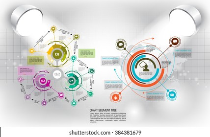 Vector of illustration infographic