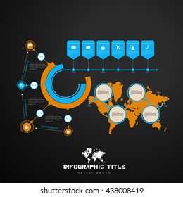 Vector of illustration infographic