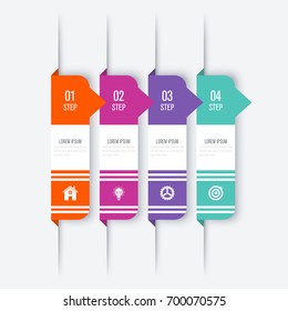 Vector illustration infographic 4 options. Stock vector