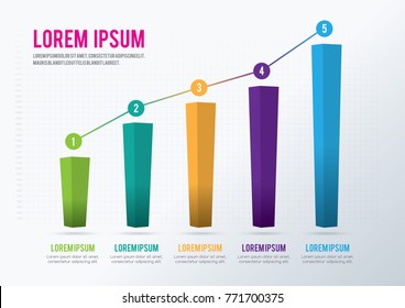 Vector illustration, Infographic business marketing development and growth concept