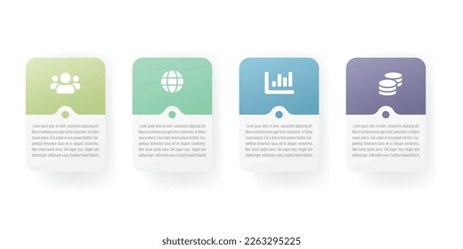 Vector Illustration of an Infographic Chart. Circle Chart, Information blocks, visual data layout. Perfect for presentations, charts, posters and more graphics. Vector EPS10