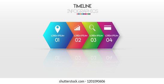 vector illustration Infographic design template with icons and 4 options or steps. Can be used for process, presentations, layout, banner,info graph.