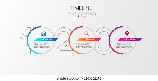 vector illustration Infographic design template with icons and 3 options or steps. Can be used for process, presentations, layout, banner,info graph.
