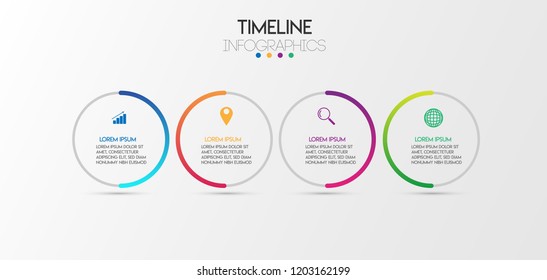 vector illustration Infographic design template with icons and 4 options or steps. Can be used for process, presentations, layout, banner,info graph.