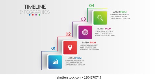vector illustration Infographic design template with icons and 4 options or steps. Can be used for process, presentations, layout, banner,info graph.