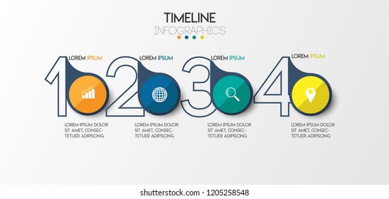 vector illustration Infographic design template with icons and 4 options or steps. Can be used for process, presentations, layout, banner,info graph.