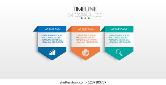 vector illustration Infographic design template with icons and 3 options or steps. Can be used for process, presentations, layout, banner,info graph.