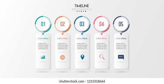 vector illustration Infographic design template with icons and 5 options or steps. Can be used for process, presentations, layout, banner,info graph.