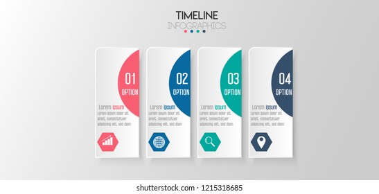 vector illustration Infographic design template with icons and 4 options or steps. Can be used for process, presentations, layout, banner,info graph.