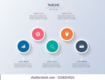 vector illustration Infographic design template with icons and 5 options or steps. Can be used for process, presentations, layout, banner,info graph.