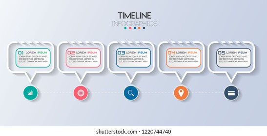 vector illustration Infographic design template with icons and 5 options or steps. Can be used for process, presentations, layout, banner,info graph.