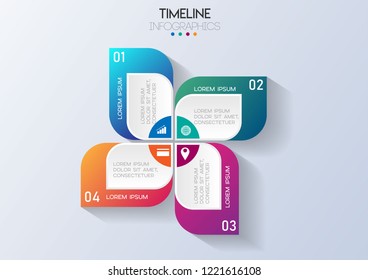 vector illustration Infographic design template with icons and 4 options or steps. Can be used for process, presentations, layout, banner,info graph.