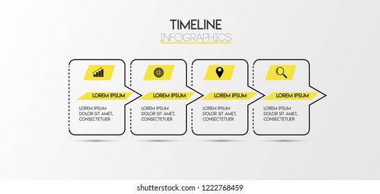 vector illustration Infographic design template with icons and 4 options or steps. Can be used for process, presentations, layout, banner,info graph.