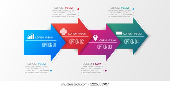 vector illustration Infographic design template with icons and 4 options or steps. Can be used for process, presentations, layout, banner,info graph.
