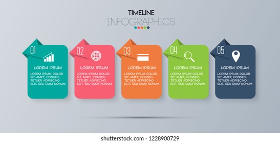 vector illustration Infographic design template with icons and 5 options or steps. Can be used for process, presentations, layout, banner,info graph.
