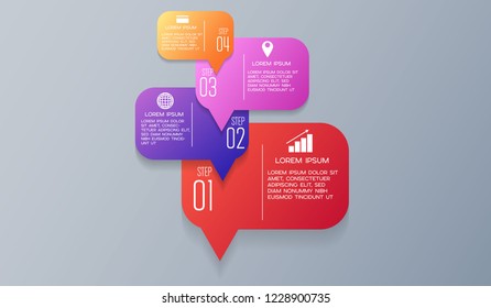 vector illustration Infographic design template with icons and 4 options or steps. Can be used for process, presentations, layout, banner,info graph.
