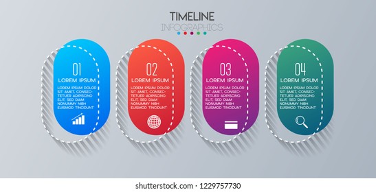 vector illustration Infographic design template with icons and 4 options or steps. Can be used for process, presentations, layout, banner,info graph.