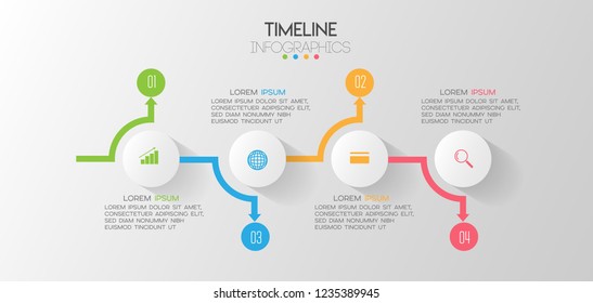 vector illustration Infographic design template with icons and 4 options or steps. Can be used for process, presentations, layout, banner,info graph.