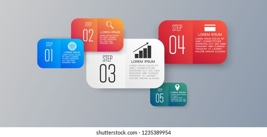 vector illustration Infographic design template with icons and 5 options or steps. Can be used for process, presentations, layout, banner,info graph.