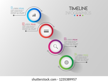 vector illustration Infographic design template with icons and 4 options or steps. Can be used for process, presentations, layout, banner,info graph.