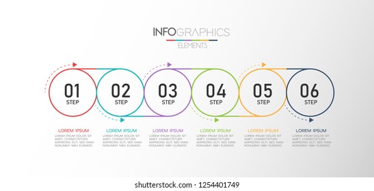 vector illustration Infographic design template with icons and 6 options or steps. Can be used for process, presentations, layout, banner,info graph.