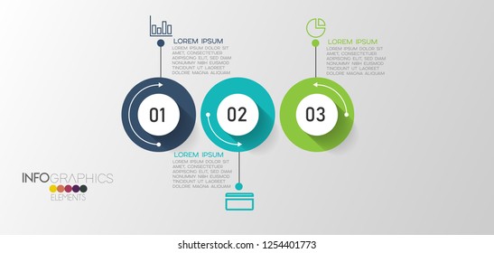 vector illustration Infographic design template with icons and 3 options or steps. Can be used for process, presentations, layout, banner,info graph.