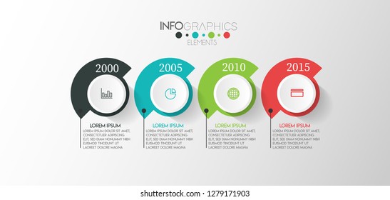 vector illustration Infographic design template with icons and 4 options or steps. Can be used for process,diagram,presentations, layout, banner,info graph.