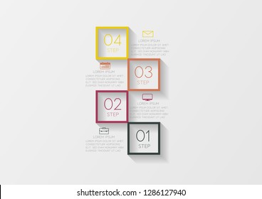 vector illustration Infographic design template with icons and 4 options or steps. Can be used for process, presentations, layout, banner,info graph. 