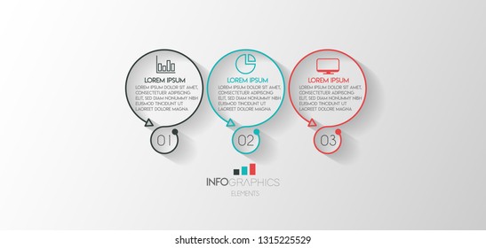 vector illustration Infographic design template with icons and 3 options or steps. Can be used for process, presentations, layout, banner,info graph. 